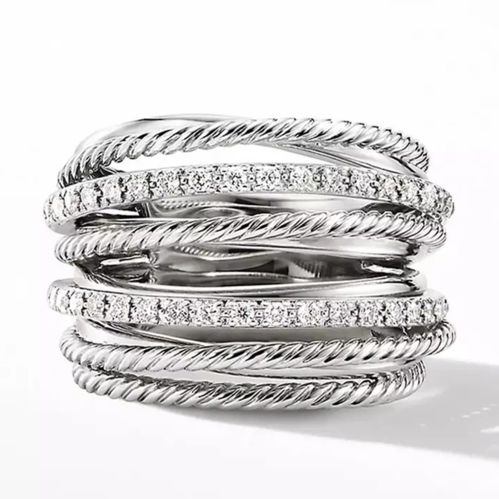 Sterling silver layers ring - Picture 1 of 4
